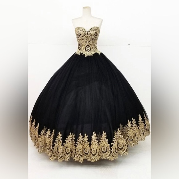 Navy quinceanera dress